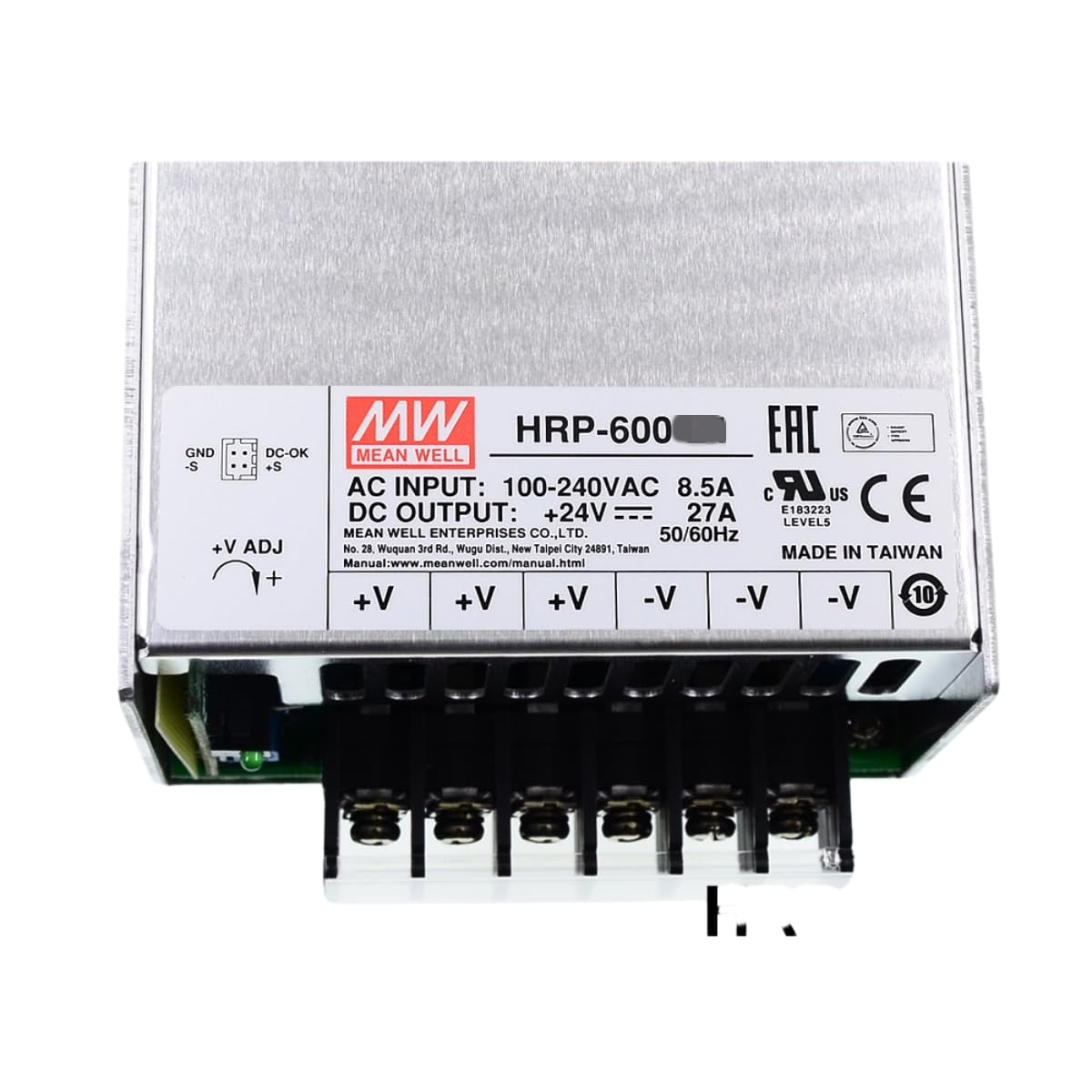 Amazon | MEAN WELL HRP 600W 24V 27A スイッチング電源，AC/DC 単一