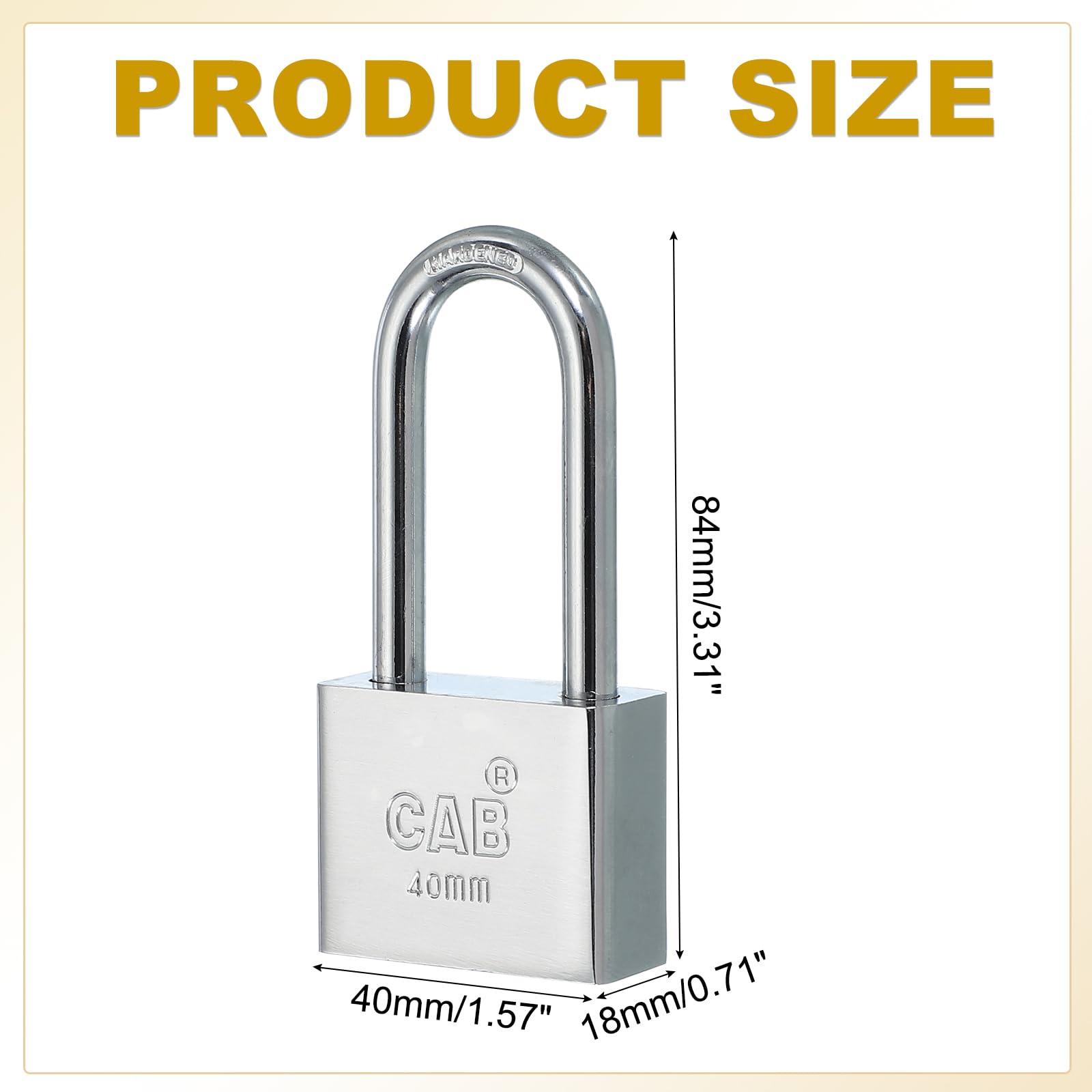 PATIKIL Keyed Padlock 40mm (1-9/16") - Image 2