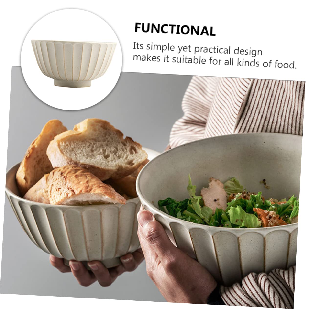 Cabilock 1 Cuenco De Cerámica Para Sopa Cuenco De Fideos De Estilo Japonés Para Vajilla De Cocina Mantiene Una Gran Capacidad Para Sopas Ensaladas Y Fideos