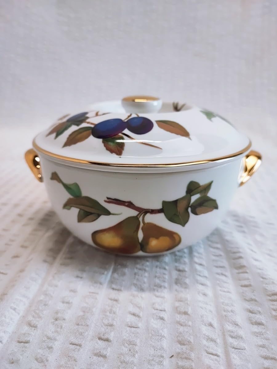 Amazon.co.jp: ROYAL WORCESTER Evesham 蓋付き 陶器 ロイヤル