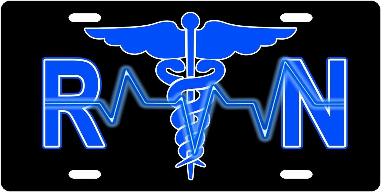 Registered Nurse RN License Plate Novelty Tag from Redeye Laserworks