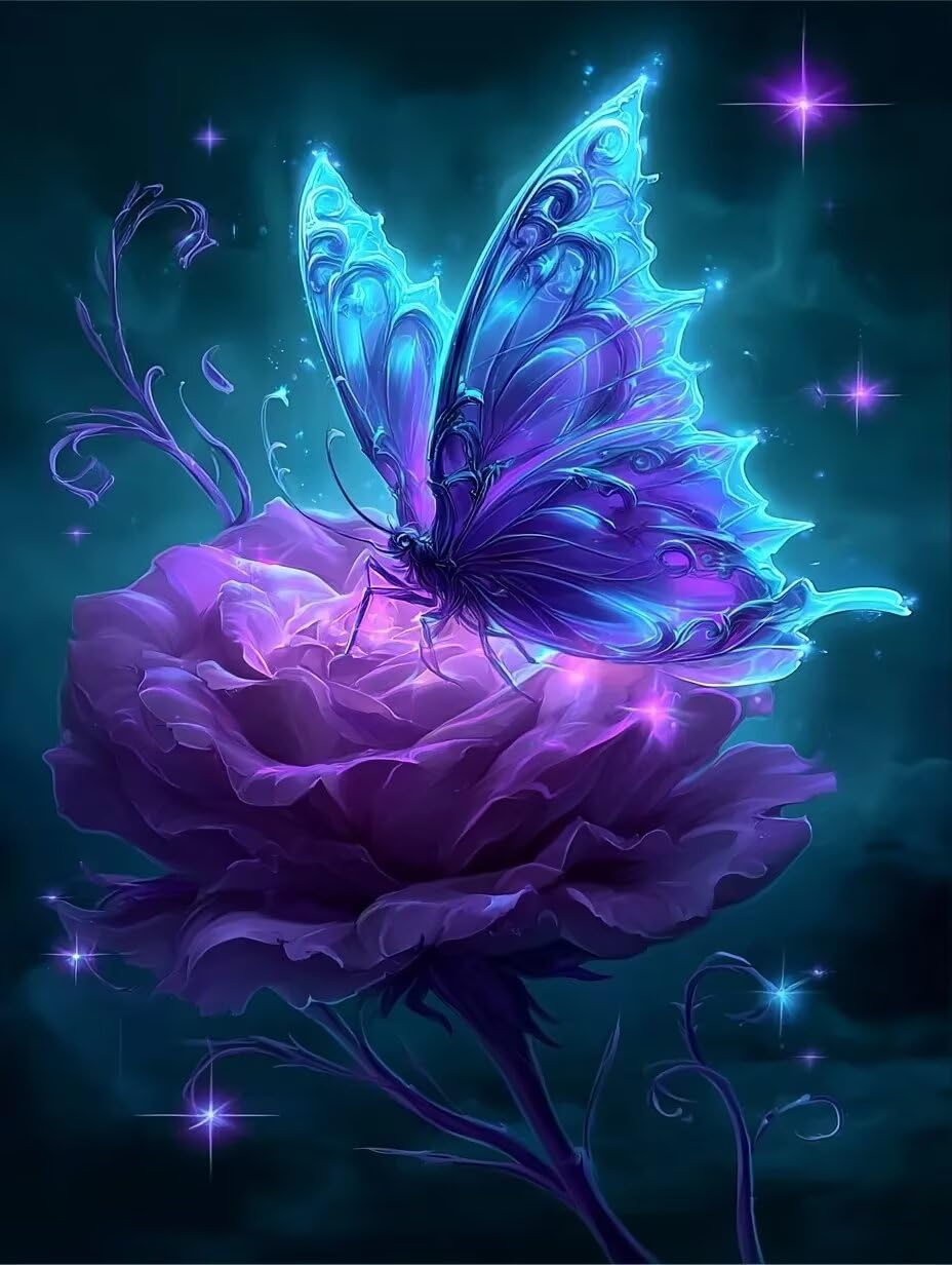 200 Piece Adult Fantasy Butterfly Rose Jigsaw Puzzle