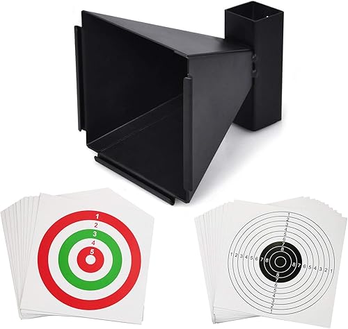 Atflbox Trampa para pistola BB de 6.7 pulgadas con 20 unidades de papel blanco de tiro para Airsoft, pellet, rifle