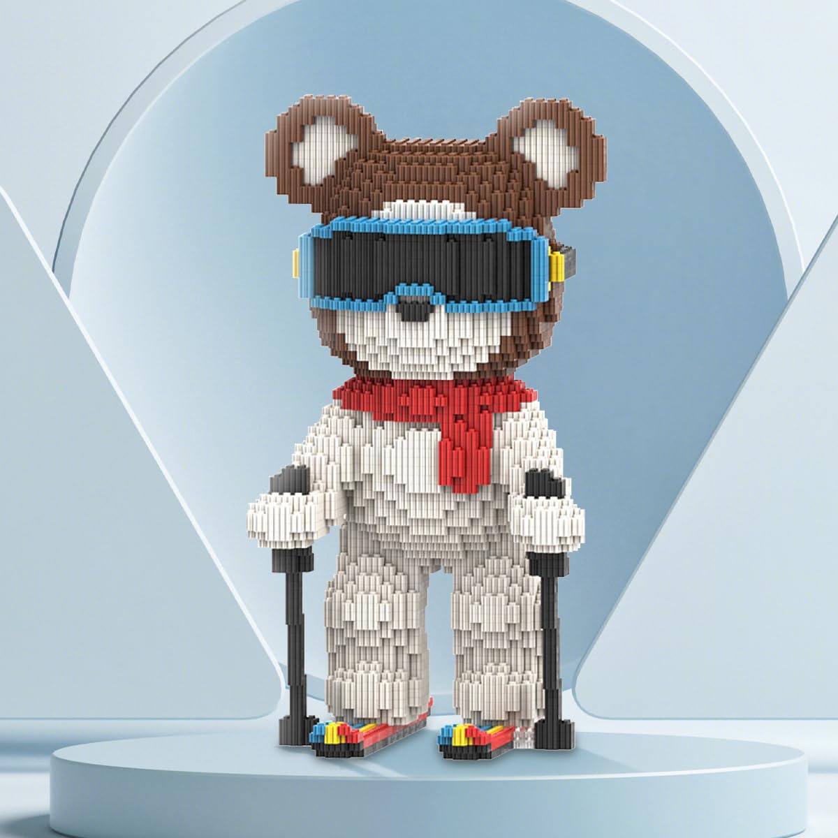 DAHONPA Animal Skating Cool Bear Micro Building Blocks Set (3650 Pieces) Gift for Adults and Kids - Image 4