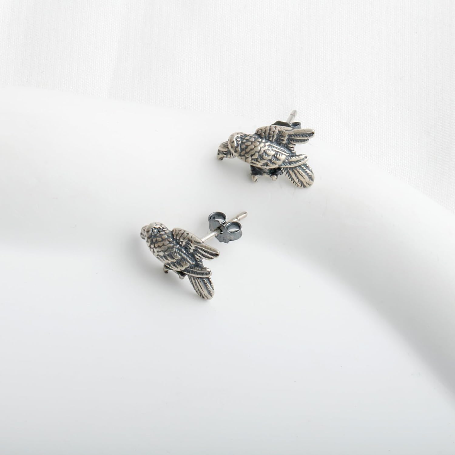 Novelty Cool 925 Sterling Silver Artistic Animal Earrings Studs for Women Man