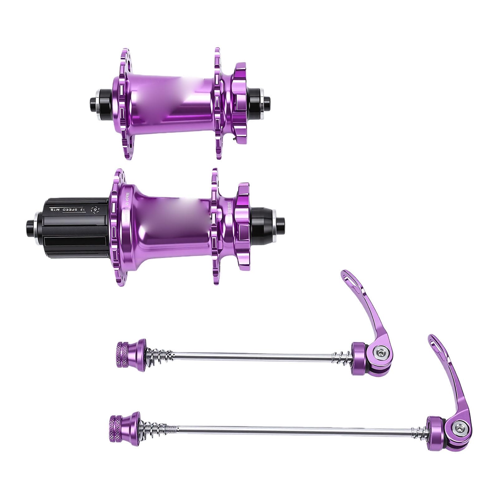 Ausla Piasta do Roweru Górskiego Piasta Koła Rowerowego ze Stopu Aluminium 120 Click 6 Zapadka HG Freehub 32 Otwory 8 do 12 Prędkości Oś Przelotowa z Szybkozamykaczem dla Osób Dojeżdżających Pracy