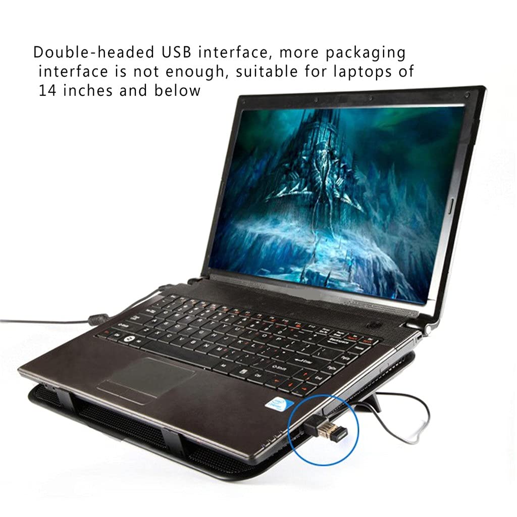 14-calowy notebook Cooler 5v wentylator zewnętrzny laptop podkładka chłodząca smukły stojak szybki cichy metalowy panel