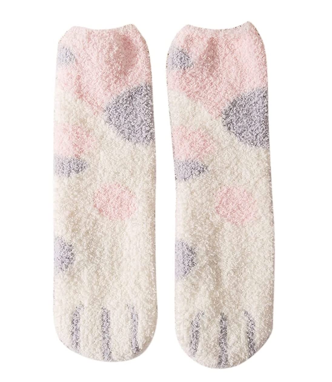Wintersocken Bettsocken 10 Paar Niedliche Winter-Thermosocken, Superweiche, Kuschelige, Mit Fleece Gefütterte, Mittelgroße Schlauchsocken Warme Flauschige Socken