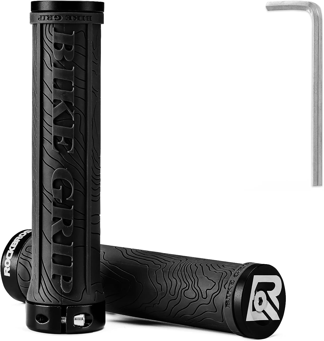 Bike Handlebar Grips Double Lock-on Bicycle Handle Bar Grips Non-Slip Rubber Hand Grip for Road Urban Foldable Bike MTB BMX Scooter Black