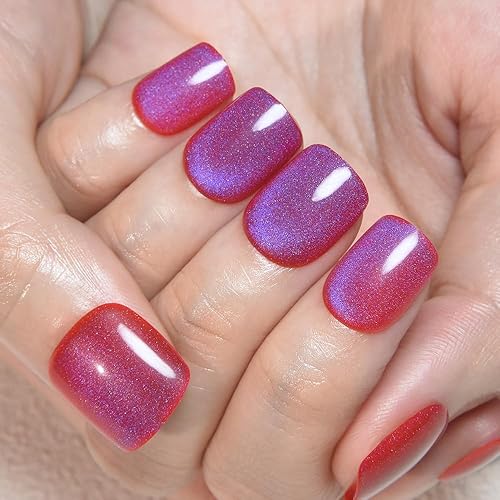 Vista 44 de evpct-Kit de 2 piezas de polvo metálico dorado y plateado con efecto espejo cromado para uñas; pigmento de uñas holográfico iridiscente camaleónico