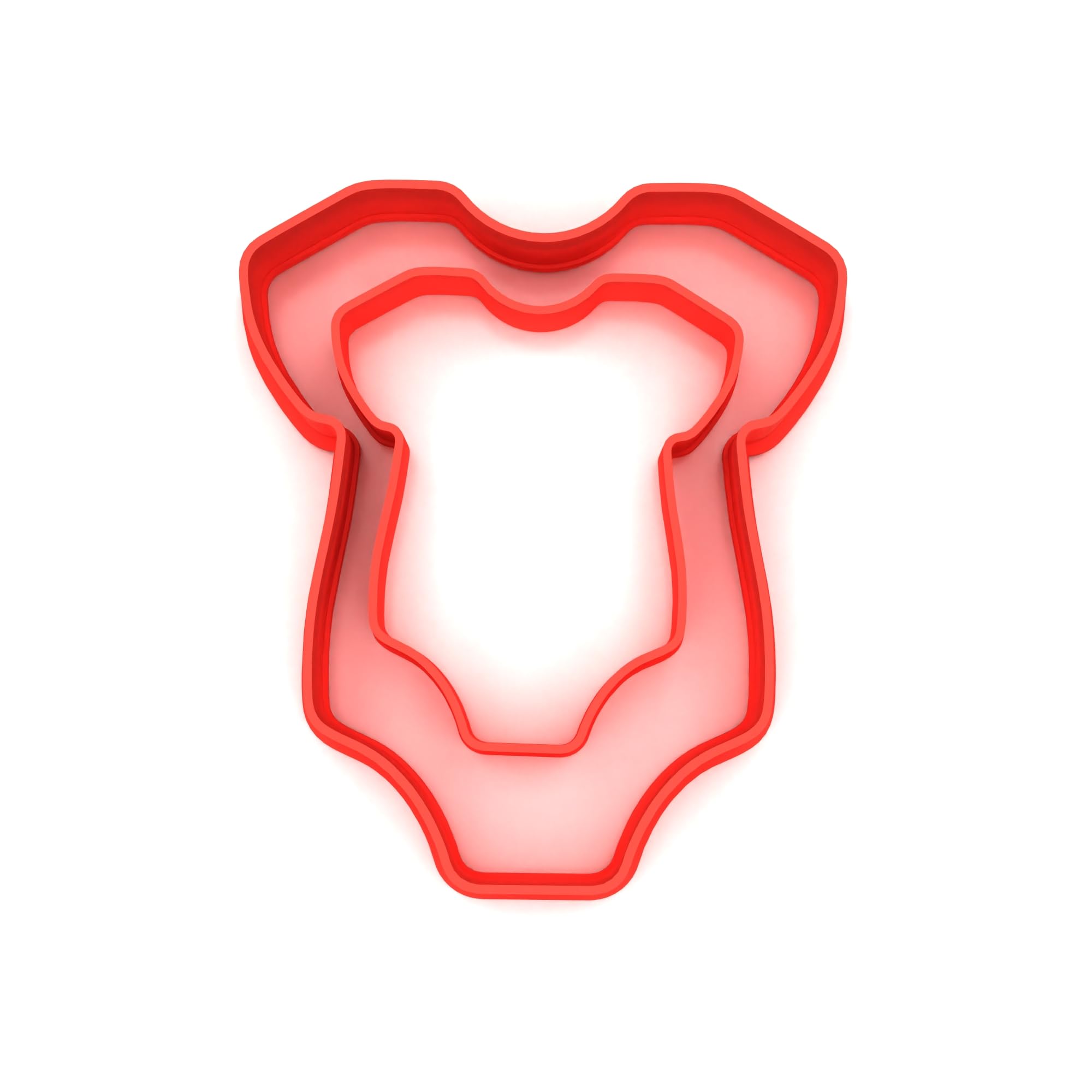 Custom Cutters Baby Grow Shape Cookie Cutters | Set of 2 Plastic Cutters for Baking, Fondant, Clay, Pastry, Icing, Jewellery (5CM + 8CM)