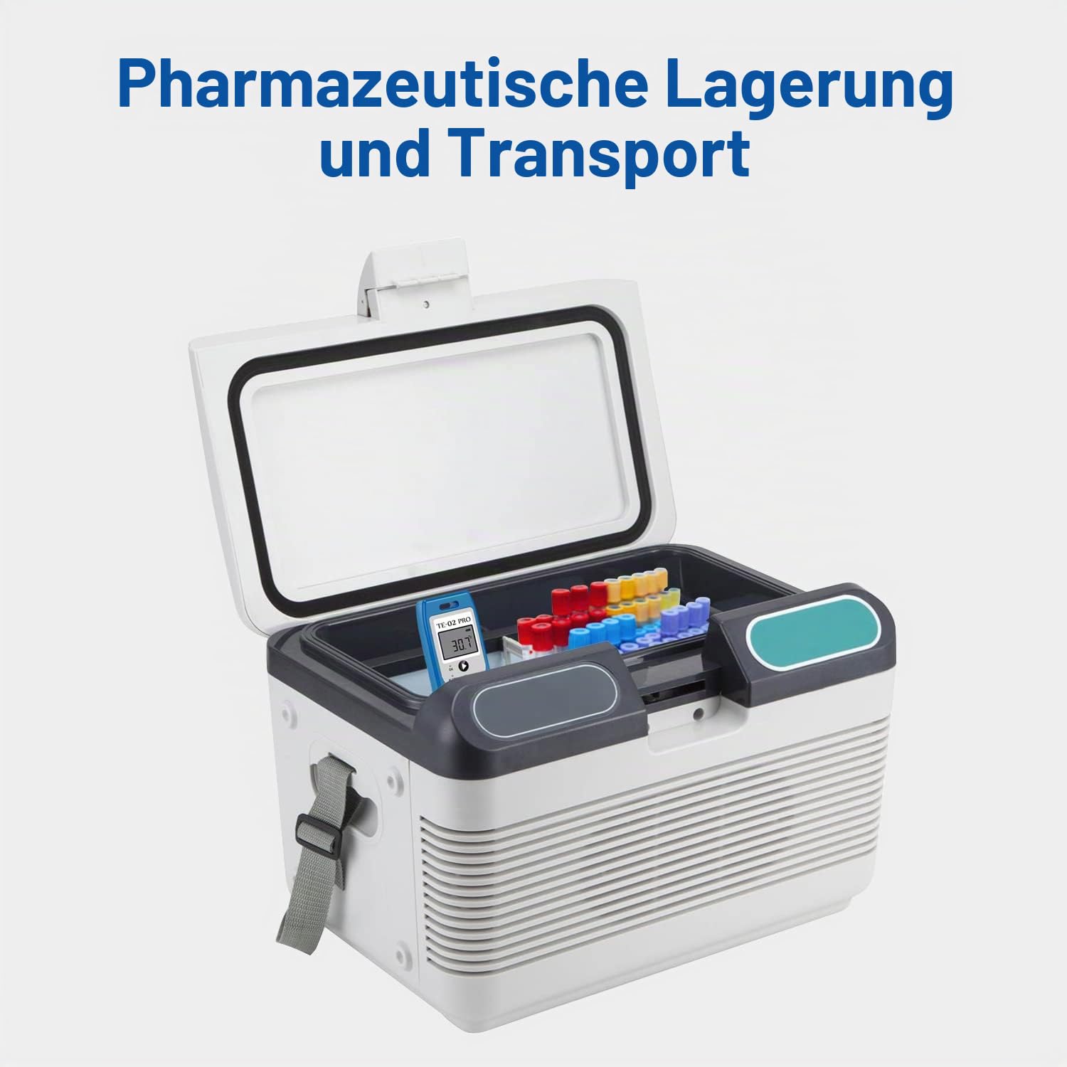 ThermElc TE-02Pro Temperatur Datenlogger, LED-Lichtwarnung für Temperatur, MKT, –30 bis +60 °C und einfach zugängliche PDF-CSV-Datenberichte, geeigneter temperaturempfindlicher Kühlkettenversand
