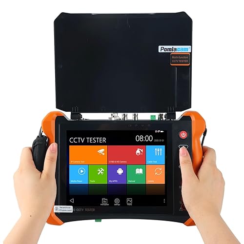 Probador de CCTV IP X9-MOVTADHS con características completas con SDITVIAHDCVImultímetroTDROPMVFLPOE4KHDMI pantalla táctil Retina de 8 pulgadas para