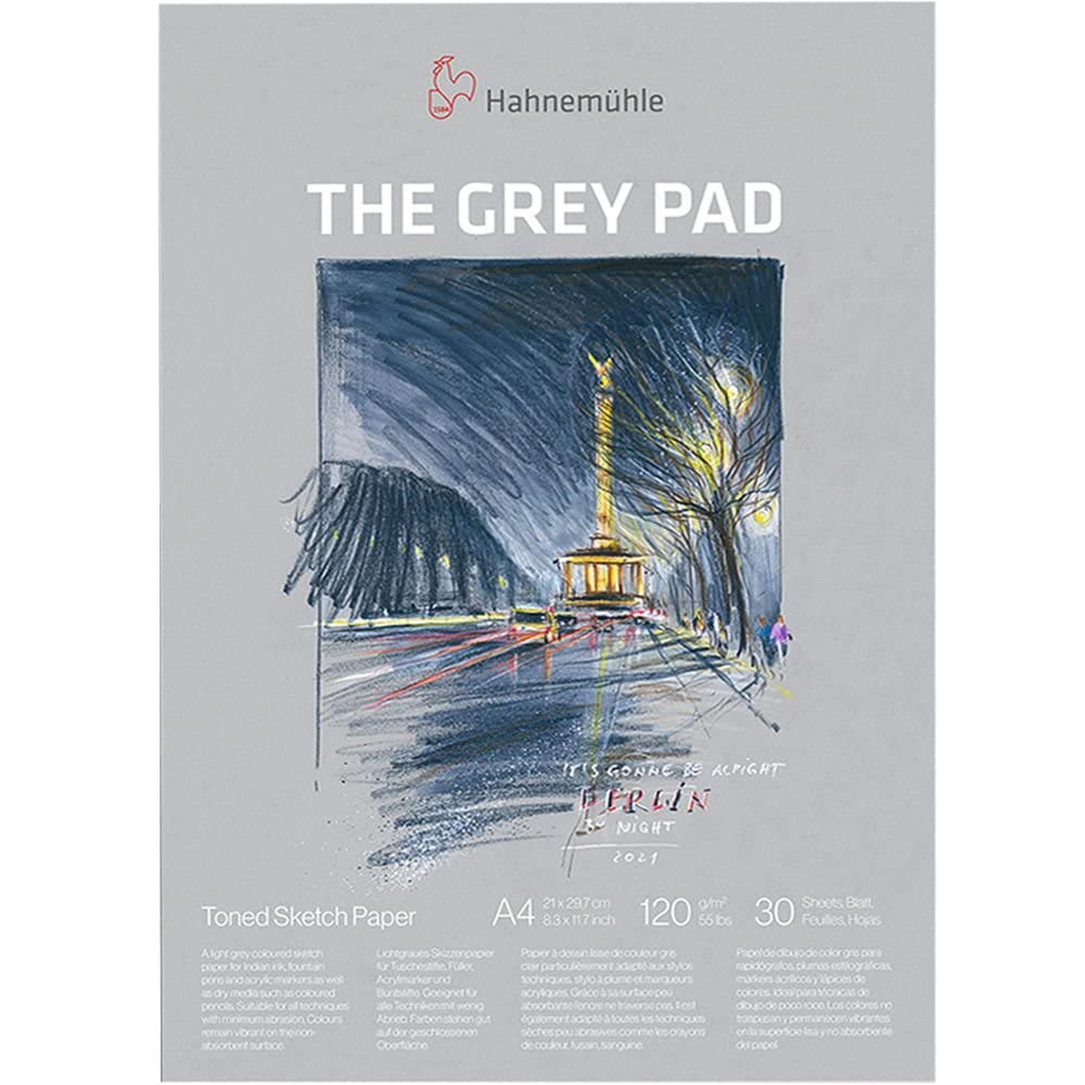 Hahnemuhle Grey Toned Sketch Pad, 20 Sheet, A4 (10625322)