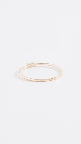 Miniatura 4 de Anillo apilable de diamantes baguette de 14 quilates para mujer, Metal, Diamante