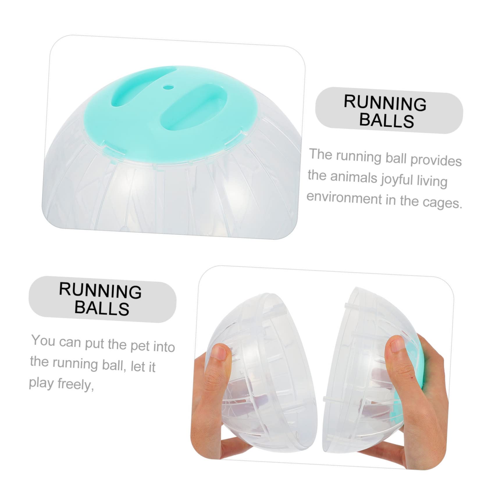 WOONEKY 4stücke Hamsterlaufbälle Transparente Fitnesskugeln Für Hamster Und Mäuse Spielzeug Für Mehr Bewegung Und Gesundheit Der Kleintiere