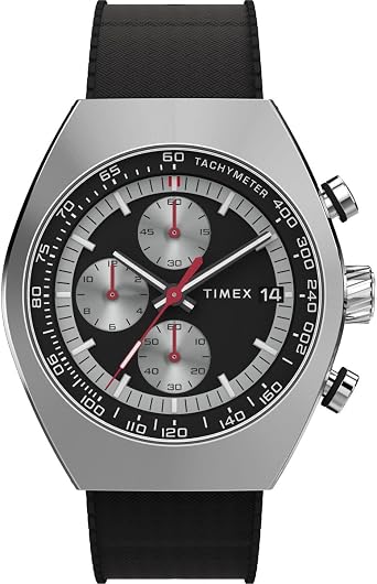 Timex Men's Legacy 42 mm Quartz Watch - Blue Leather Strap with Blue Dial and Stainless Steel Case TW2W93500