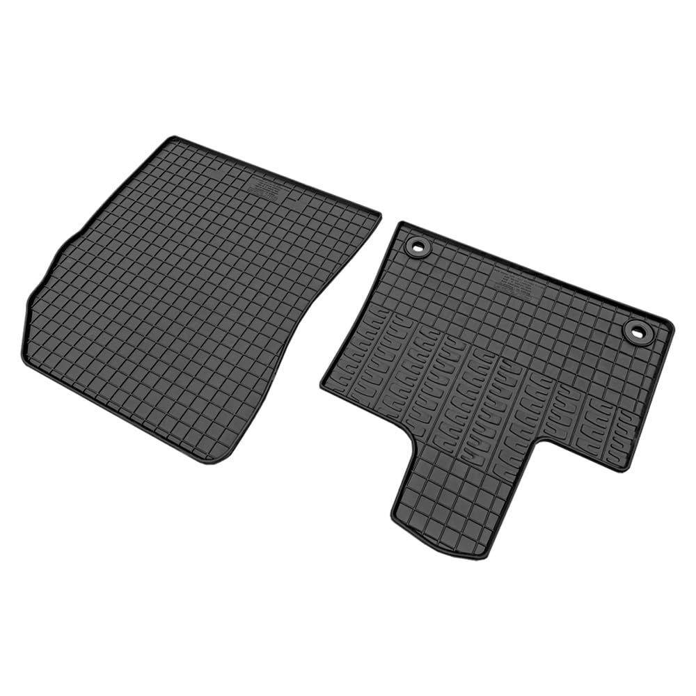 Set Tapis de Caoutchouc Compatible avec Citroën e-Berlingo & Opel Combo-e & Peugeot e-Rifter/e-Partner & Toyota City/Verso EV 2024- (2-pièces + Points de fixage), Noir