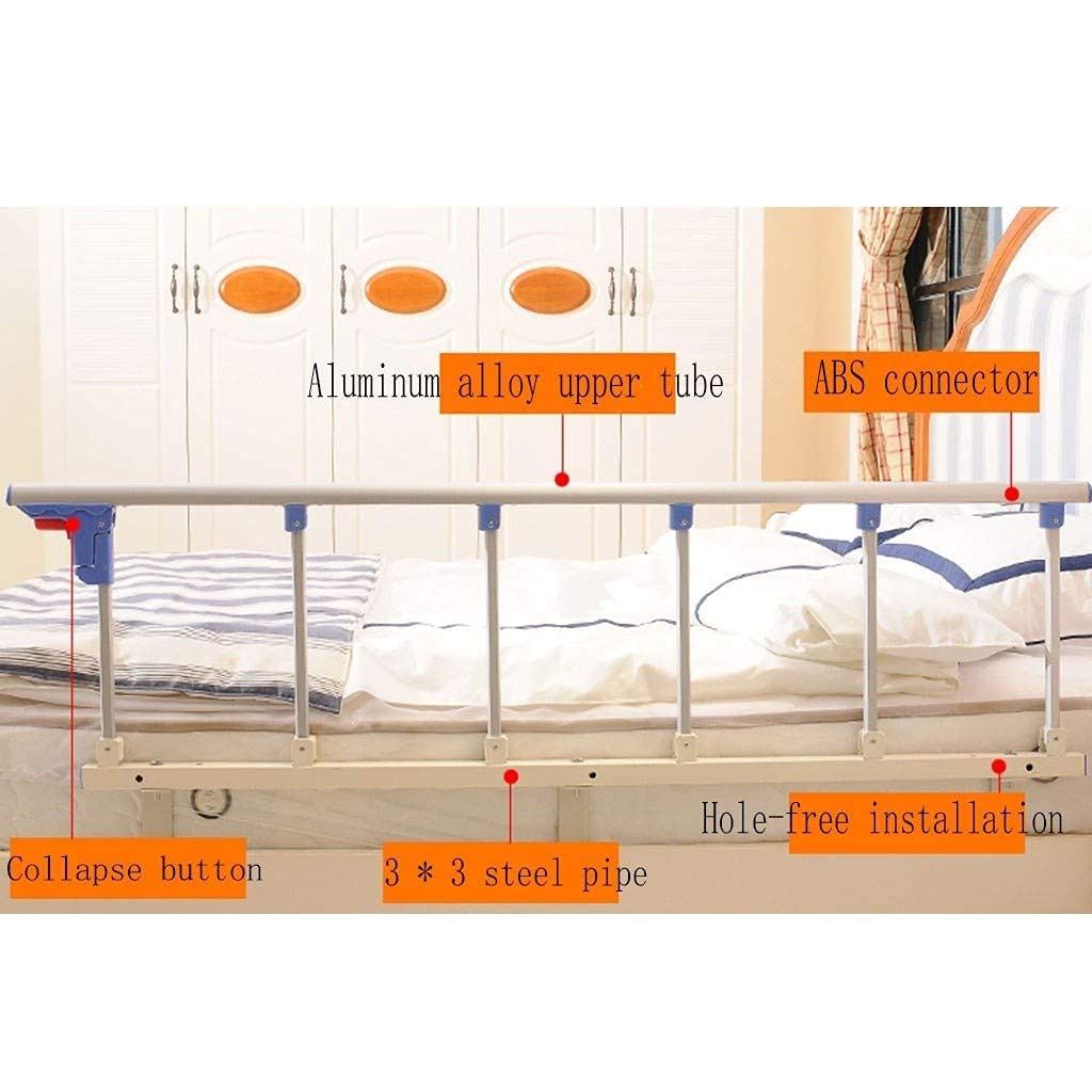 Barandilla de Cama Plegable, Protector Lateral de Seguridad portátil para Adultos Mayores, asa de Asistencia, barandilla de Cama para discapacitados, Barra de Agarre de Acero inoxi