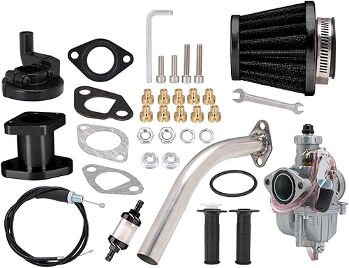 JFG RACING VM22 Carburador de 1024in para Depredador de carga 212cc GX200 65hp 196cc CT200U KT196 MB200 Moto Mini Bike Go Kart - Negro