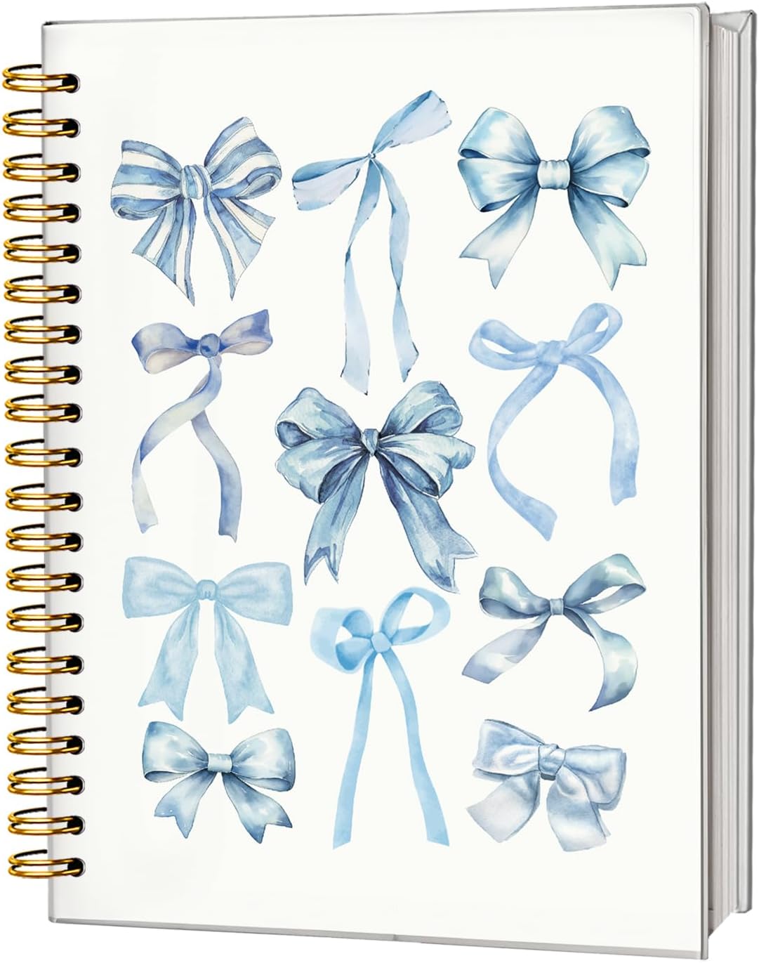 Bow Notebook Journal, Retro Coquette Bowknot Bow Spiral Notebook, Coastal Granddaughter Aesthetic College Ruled Hardcover Spiral Notebook Journal for Work Notes Journaling 5.5x8.3