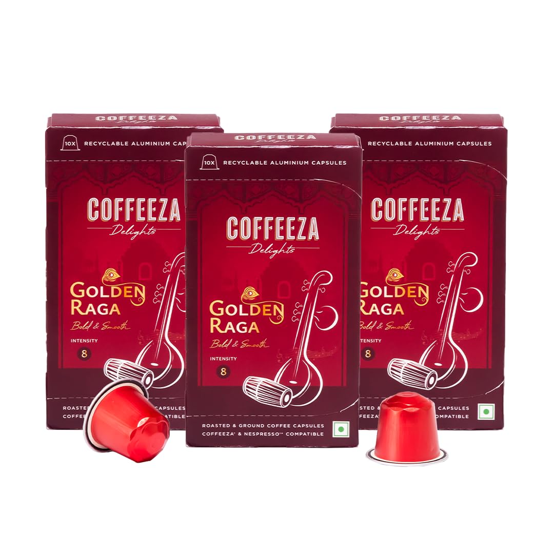 Coffeeza Delights Golden Raga Coffee Capsules (Budget-Friendly) Nespresso® Compatible Coffee Capsules |30 Coffee Pods (B0D5HMT6LS) Amazon Price History, Amazon Price Tracker