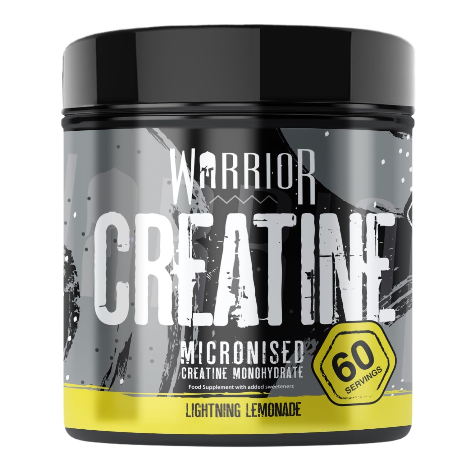 Warrior Creatine Monohydrate Powder 300g (60 Servings) – Pure Micronised Creatine Powder Supplement for Men & Women, Pre & Post Workout Strength, Muscle Growth & Recovery, Vegan – Lightning Lemonade