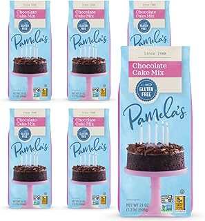 Pamela's Gluten Free Chocolate Cake Mix, Dairy Free, Kosher, 21-Ounce Ba...