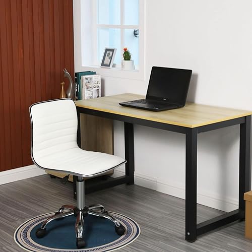 Miniatura 2 de Silla de oficina pequeña de piel sintética, silla de maquillaje, silla de maquillaje para sala de maquillaje, capacidad de 250 libras, silla de