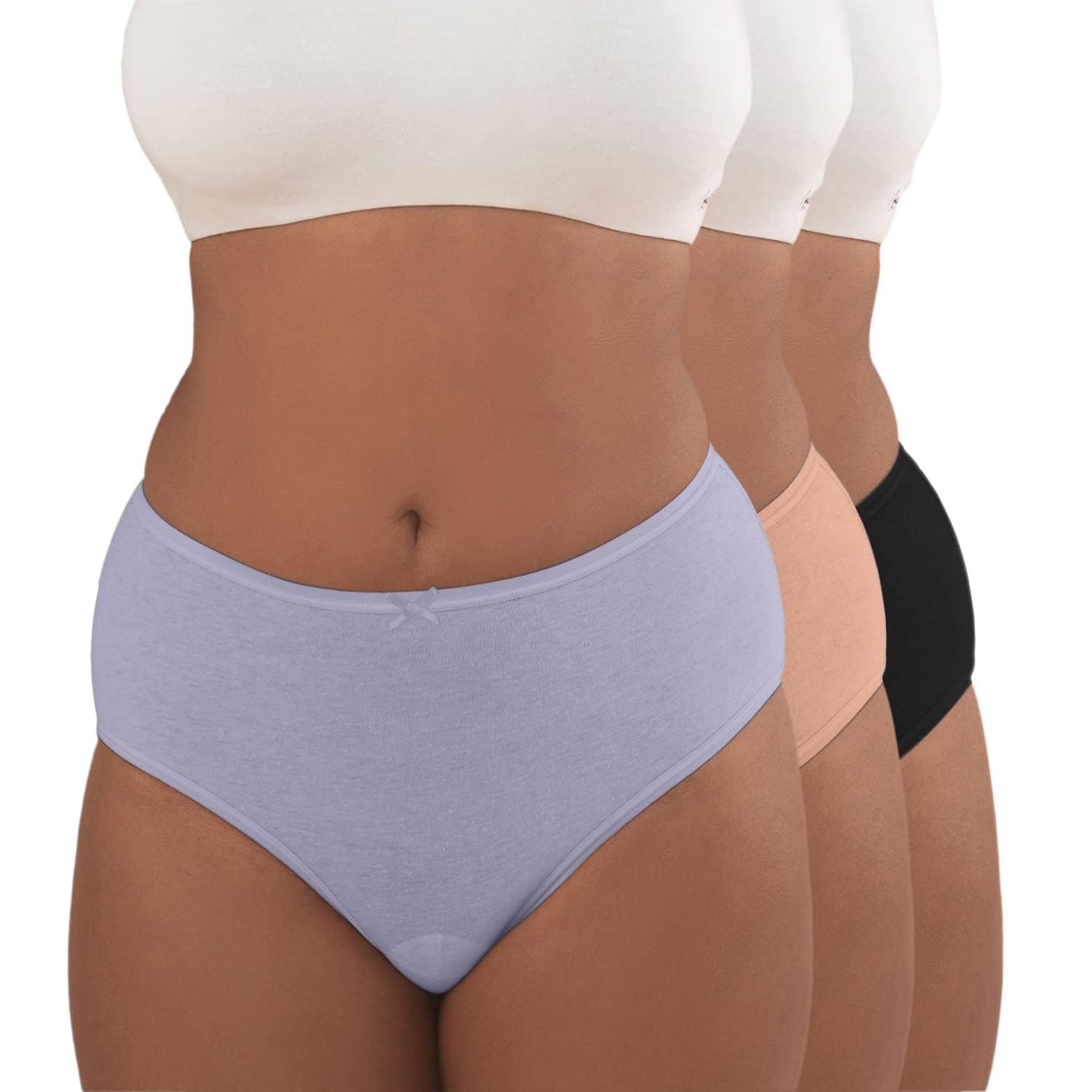 Pack of 3 | High Rise Full Brief Cotton Stretch Full Rear Coverage Panty | with Super-Soft Elastic. Back Coverage | Full Wear It Unde-image-37
