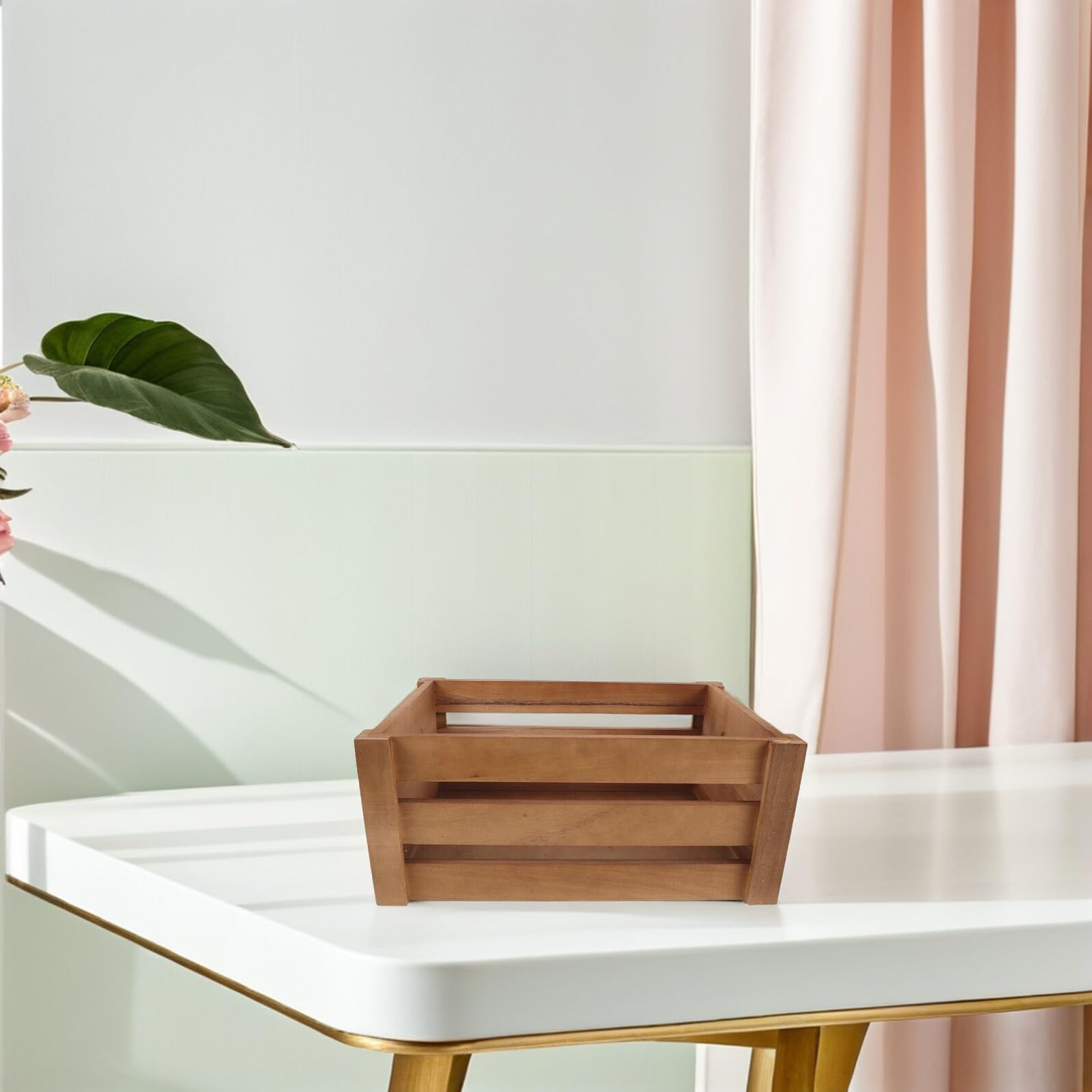 Cabilock Scatola Porta Dischi in Legno Rettangolare Grande 35x25x15 Cm, Contenitore per Vinili e Album, Supporto per Archiviazione di Dischi in Vinile per Uso Domestico e Collezionisti