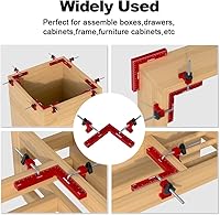 Vista 5 de Fivepears Juego de 2 abrazaderas cuadradas de posicionamiento de 90 grados para carpintería, abrazadera de esquina de ángulo recto de precisión