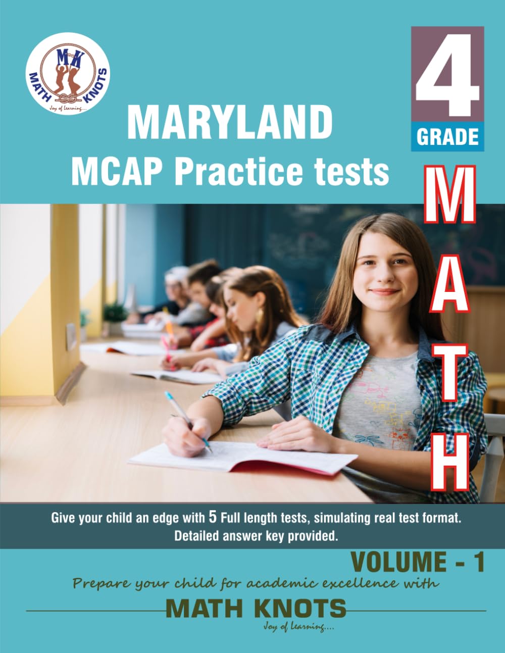 Maryland Comprehensive Assessment Program (MCAP) , 4th Grade MATH Practice Tests ,Volume 1