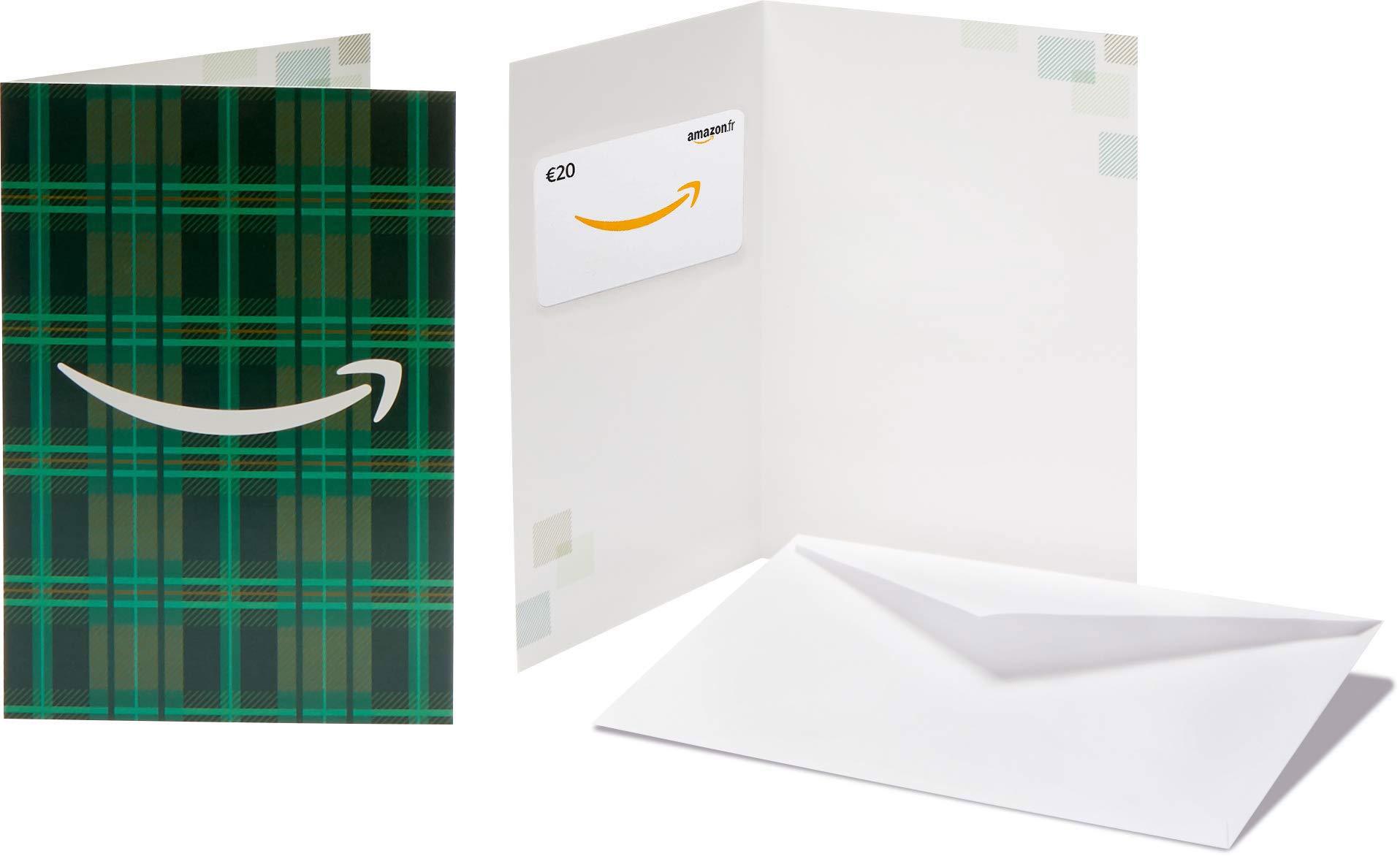 Carte cadeau Amazon.fr - €20 Dans une carte de vœux Motifs verts