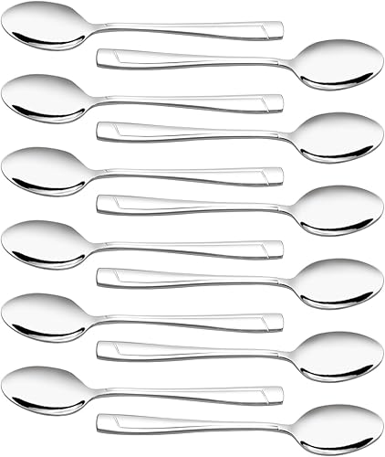 Obstnny - Cucharas Demitasse de acero inoxidable (12 unidades)