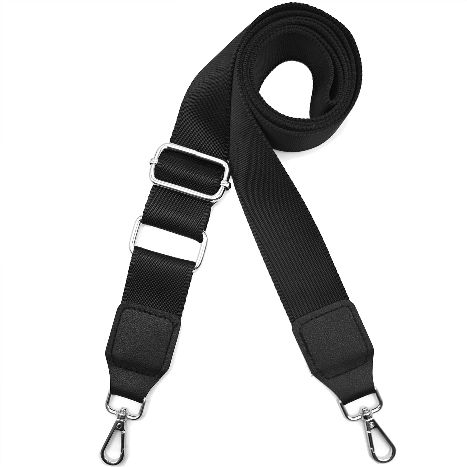Yiaizhuo 1.5" Wide Purse Straps Replacement Crossbody Bags Shoulder Guitar Strap for Handbags Sports Laptop Duffel Canvas Camera Bag - Black Belt,