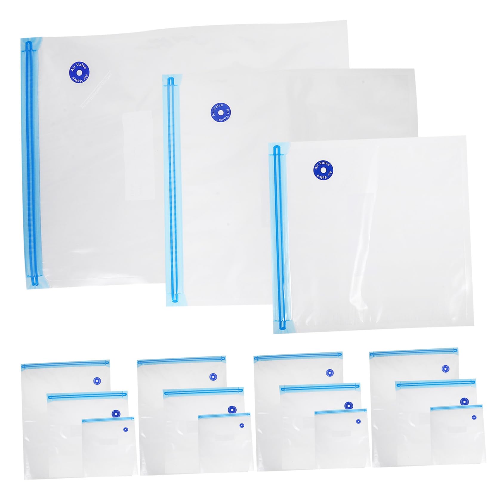 OFFSCH 3 Sizes Reusable Vacuum Food Storage Bags - Vacuum Sealer Bags for Meat Fruits Vegetables
