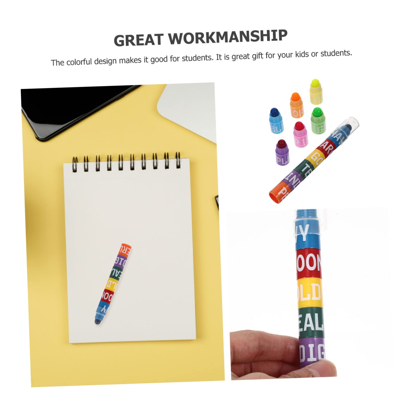 Sewroro 6 Sätze Bunte Highlighter Stifte Teiliges mit Splicing Design Notieren Malen und Zeichnen für Schüler und Kreative Pastellfarben für Kunst und Journaling