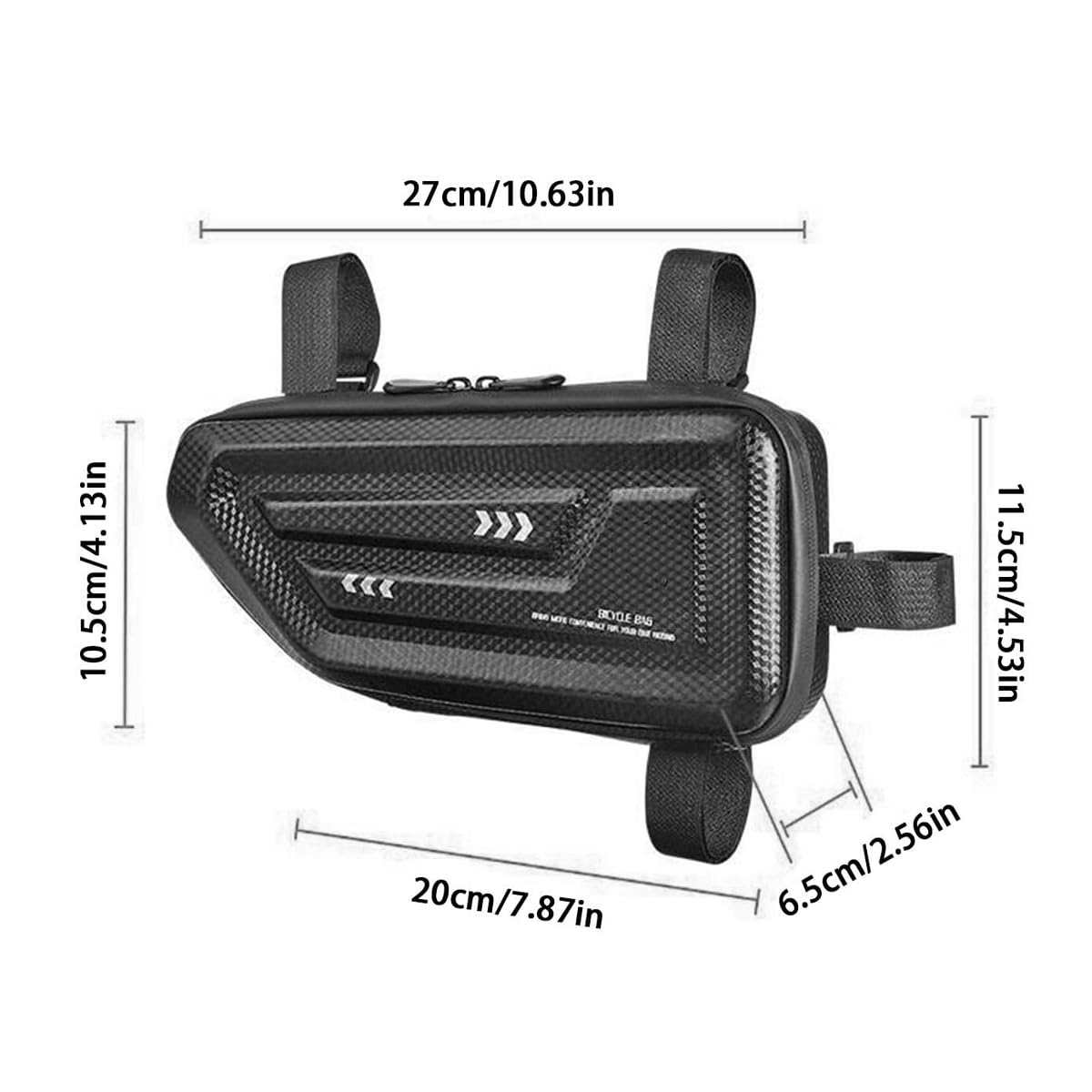 Sacoches de selle de moto 2 pièces, sacoches rigides en fibre de carbone, sacoches latérales imperméables en EVA 2 L avec sangles de fixation rapide pour expédition/tout-terrain