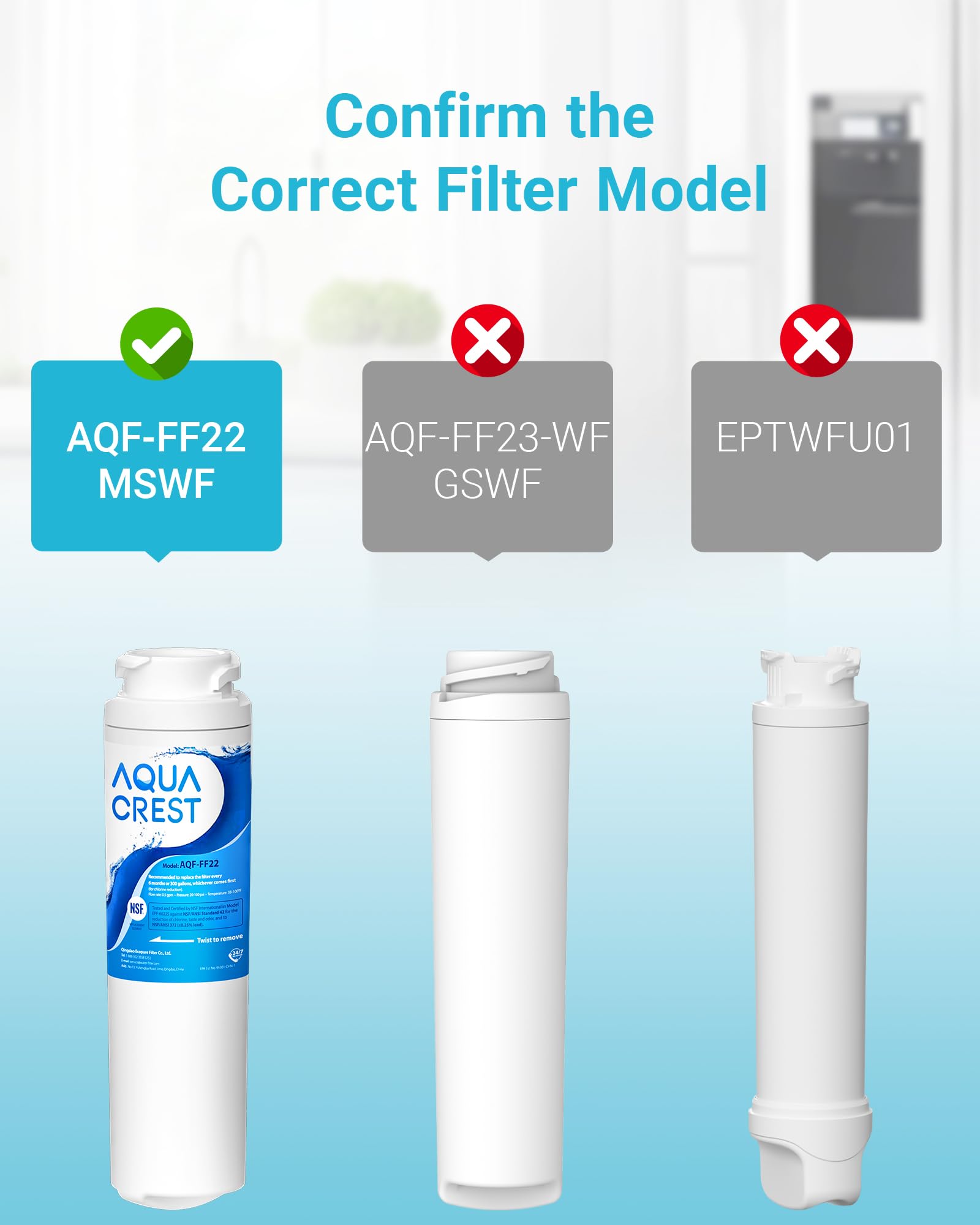 Amazon.co.jp: AQUA CREST MSWF 冷蔵庫用浄水フィルター GE MSWF