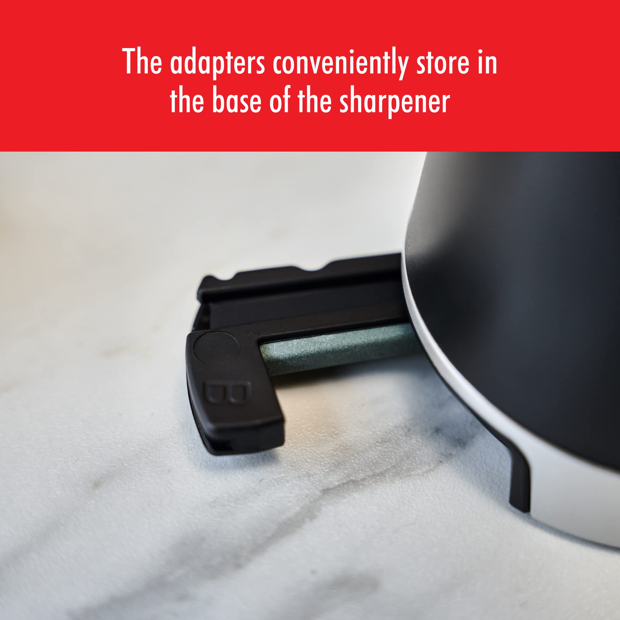 ZWILLING V-Edge Affilacoltelli professionale, per lame occidentali e giapponesi, nero