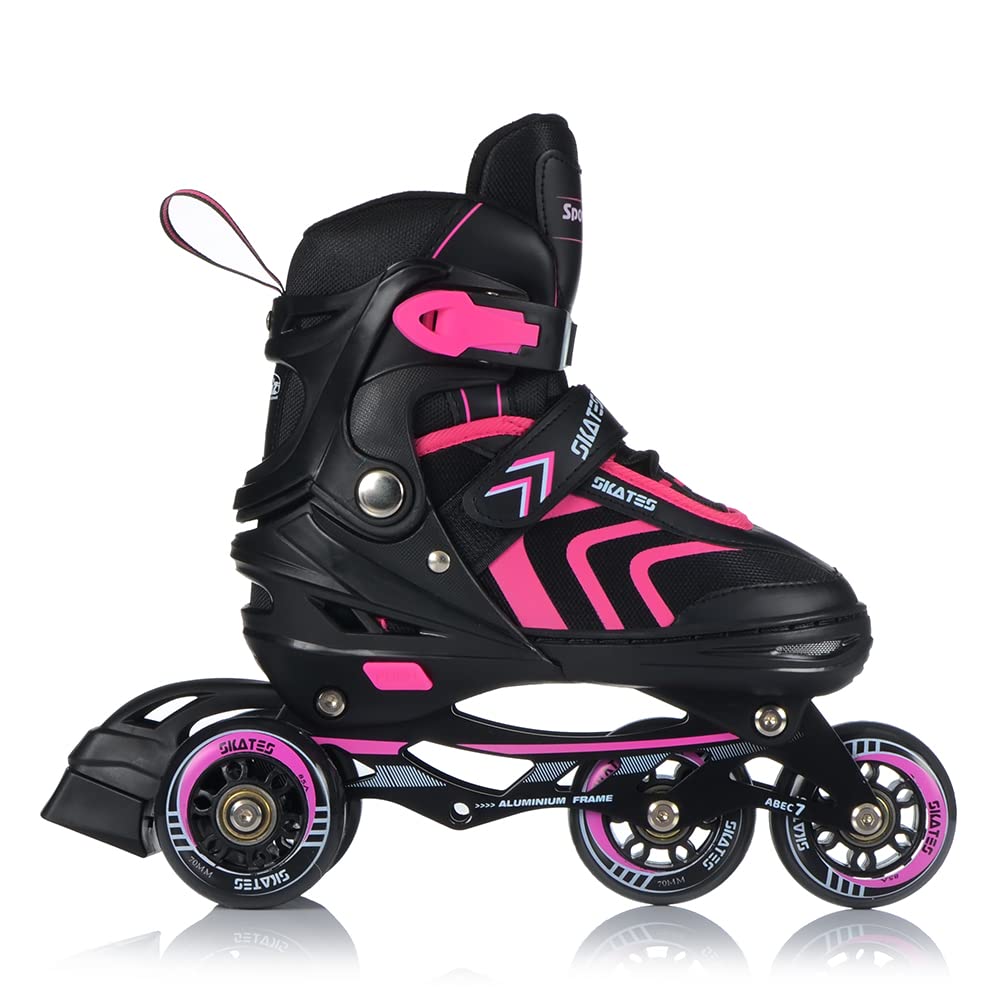 Pattini in linea 4 in 1, pattini in linea regolabili, per bambini e adulti, cuscinetti ABEC7, taglie 29-43
