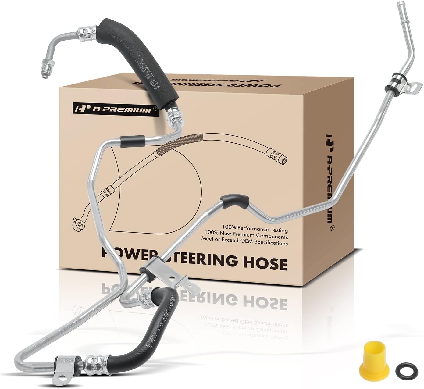 A-Premium Power Steering Return Hose Line Assembly Compatible with Hyundai Santa Fe 2003 2004 2005 2006, 3.5L, From Gear