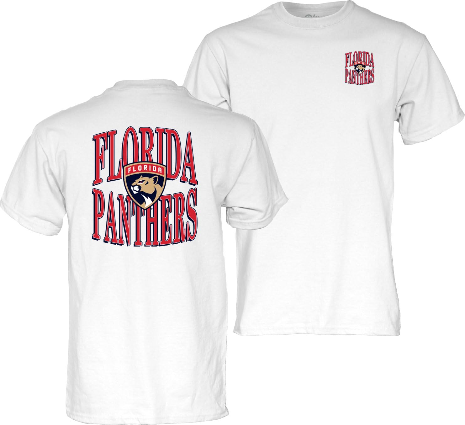 Blue 84 NHL Officially Licensed T-Shirt Front/Back White
