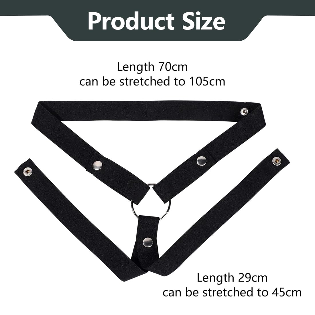 Cinturón de Castidad para Hombres, Jaula para el Pene, Correa Auxiliar Firme, Elástica, Cinturón de Castidad Masculino, Chastity Cage (Negro)