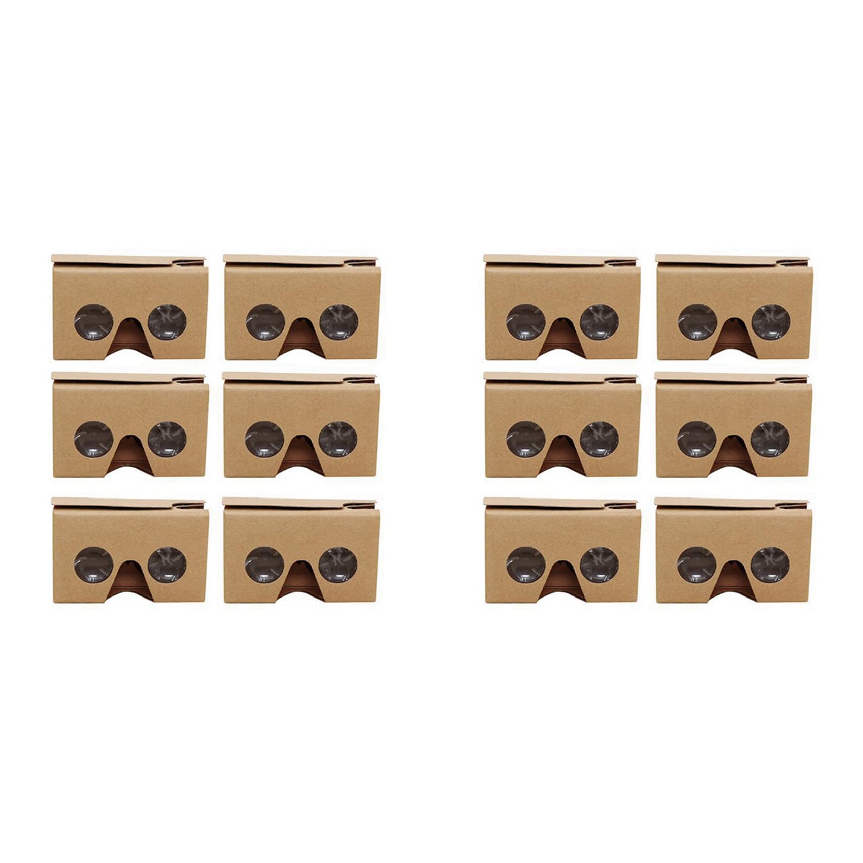 Occhiali 3D 12PZ per Cardboard V2 VR 4.5-6 Pollici Smartphone + Archetto