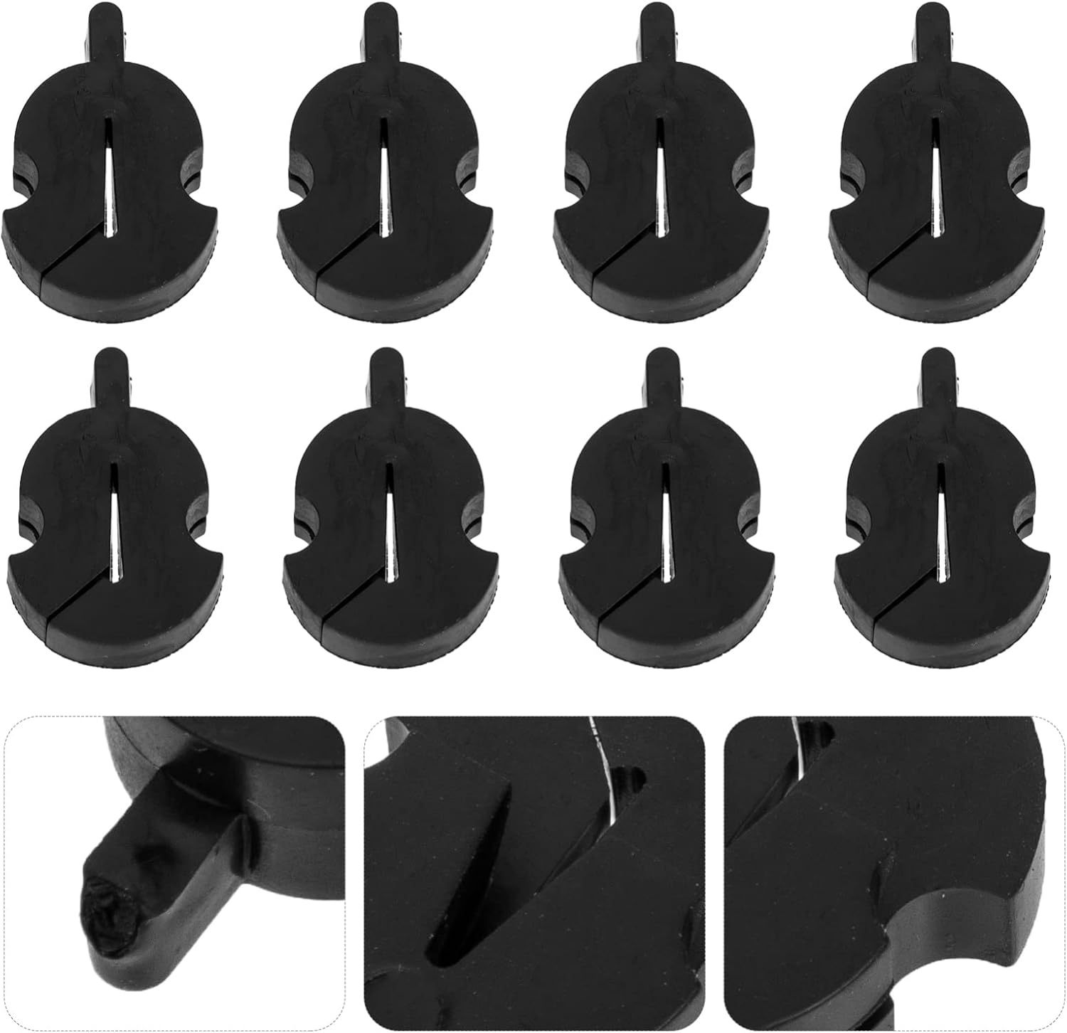 ERINGOGO Violin Stickers 8pcs Professional Violin Silencers Rubber Violin Practice Mute Round Tourte Style Mute for Violin Ultra Practice Silencer Black Viola Mute : Musical Instruments
