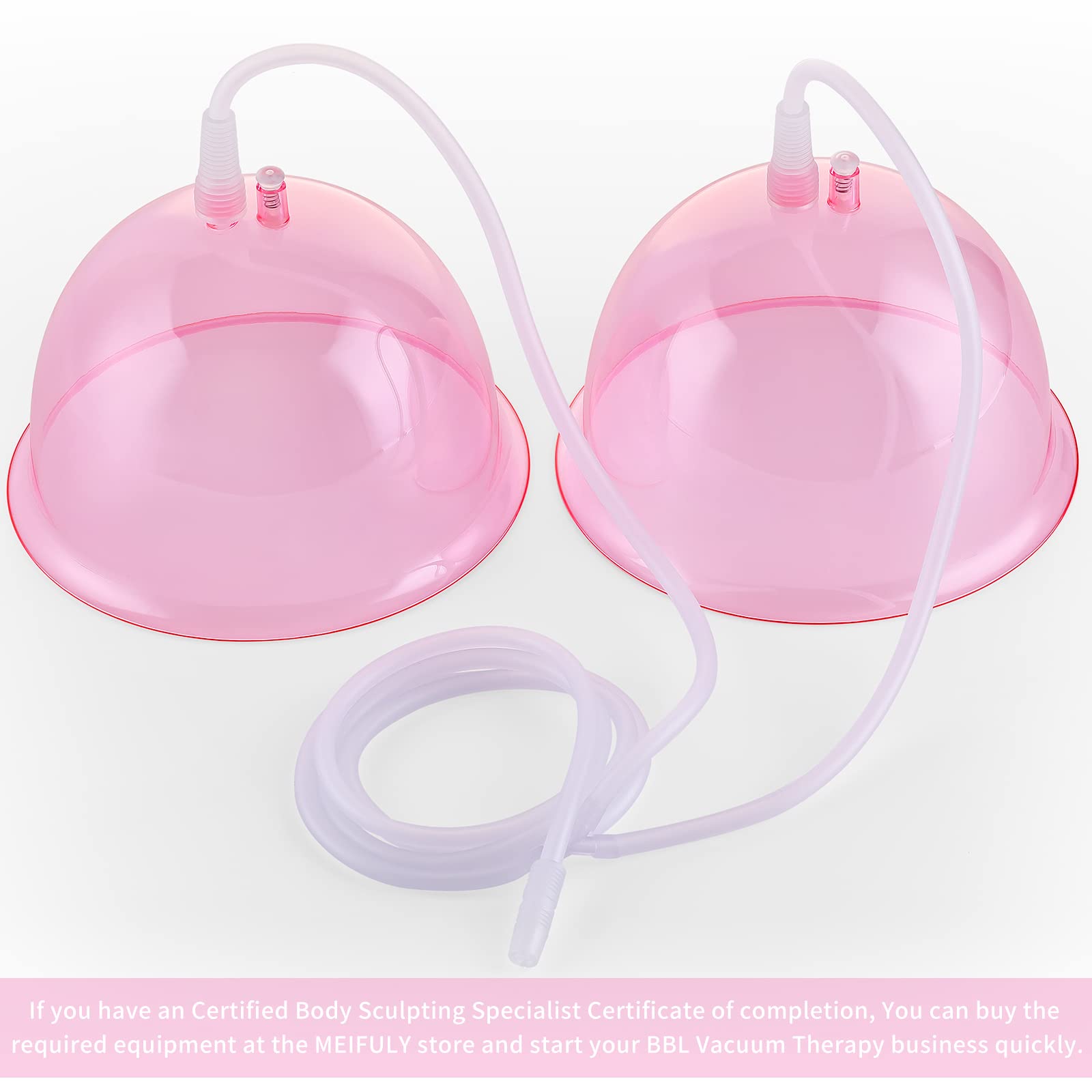 Meifuly Accessori per macchine per terapia sottovuoto, di alta qualità, diametro 21,5 cm, extra large, per sollevamento glutei e coppettazione con tubo tipo Y (1 paio)