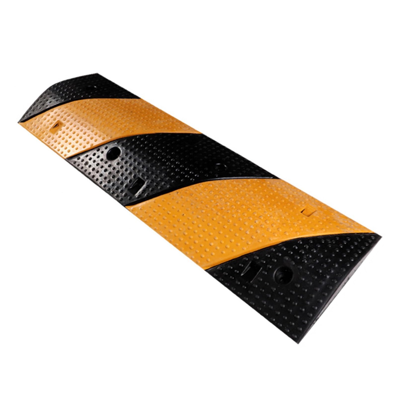 TIANQIHAO Rubber Speed Bump,Modular Driveway Deceleration Zone,Black And Yellow Threshold Ramp Pad,220462Ib Capacity,For Garage School,Black+Yellow-39.4