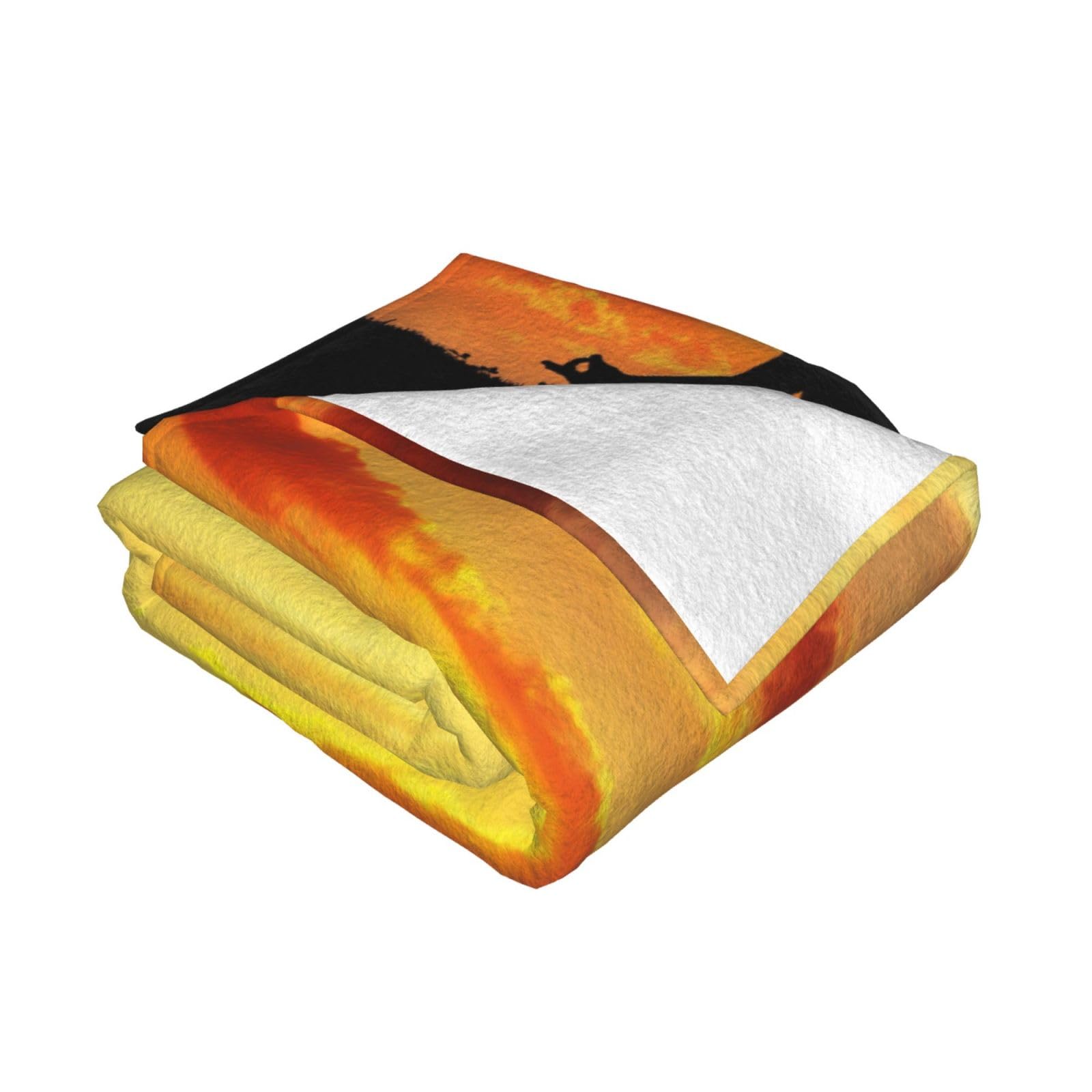 Yoga meditazione stampato 320g flanella coperta decorazione coperta